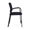 Lesro Newport Wide Hip Chair Metal Frame, Black, OH Navy Upholstery NP1261 - alternate 2